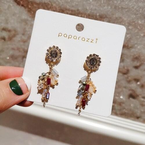 2020 New Womens Earrings Delicate Rhinestone Retro Tassels Earrings for Women Bijoux Korean boucle Gifts Jewelry Wholesale