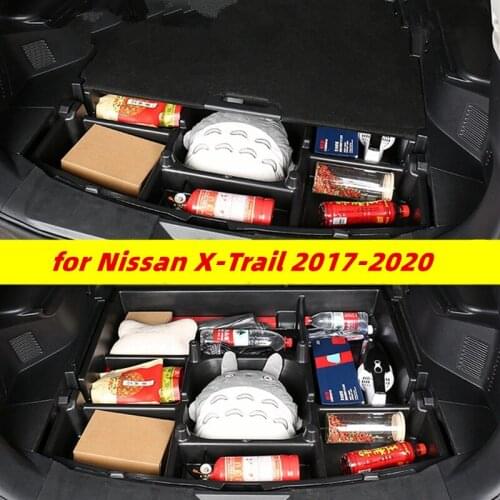 For Nissan X-Trail XTrail 2017-2020 Accessories Car Trunk Storage Box Organizer Large Box Organize Car Repair Tools Debris Boxes