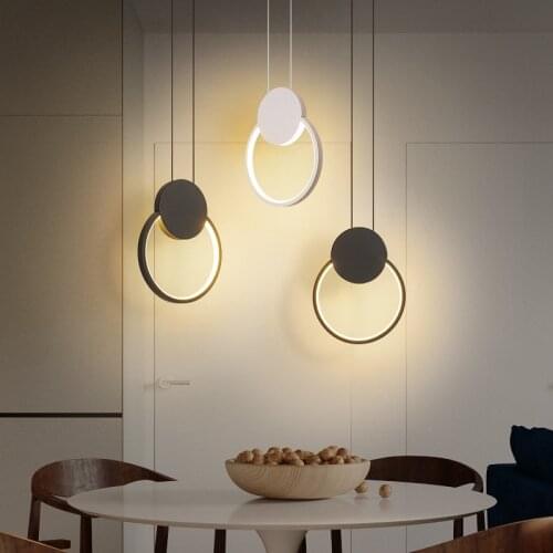 Modern Minimalist LED Line Pendant Light For Restaurant Coffee Bar Living Room Bedside Chandelier Background Wall Long Hang Lamp