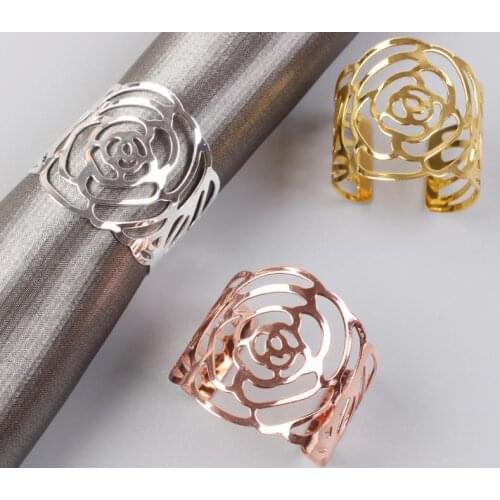 Wedding Napkin Rings Metal Napkin Holders For Dinners Party Hotel Wedding Table Decoration Supplies Napkin Buckle 100pcs SN268