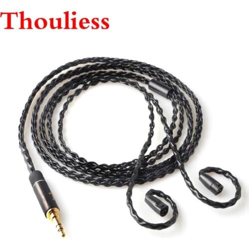 Thouliess 3.5mm DIY Upgrade Replacement Cable For IE8 IE80 IE800 ie8i Silver Plated Earphone Cable
