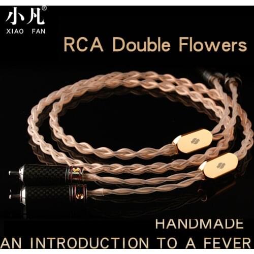 Xiaofan X018 2RCA to 2 RCA Male to Male Audio OCC Cable RCA Audio Cable 0.5m 1m for Home Theater DVD TV Amplifier CD Soundbox