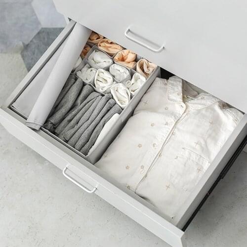 Underwear Storage Box with Cover Thickened Oxford Cloth Washable Folding Save Space Bra Organizing Tool