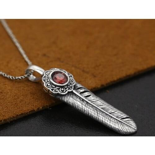 S925 Sterling Silver Jewelry Vintage Thai Silver Handmade Takahashi Goro Sun Eagle Feather Male And Female Pendants