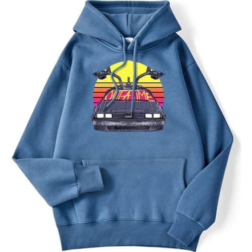 Back To Future Funny Car Men Hoodies Prints Hoody Crewneck Daily Casual Pullovers Cartoons Pullover Clothing Mens
