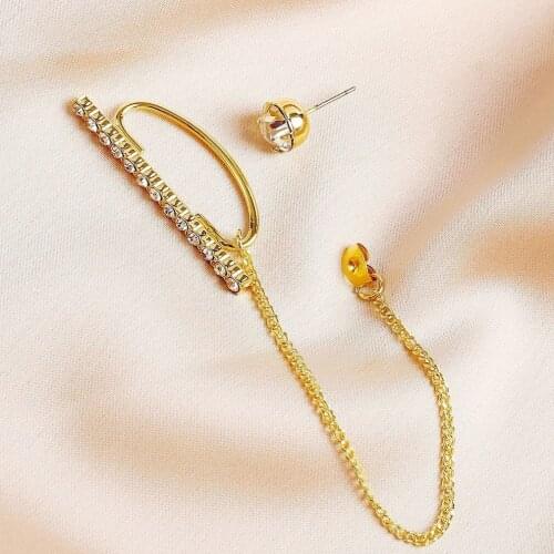 Women Long Tassel Dangle Earrings Golden Drop Threader Earrings Jewelry For Women Gift Long Chain Earring