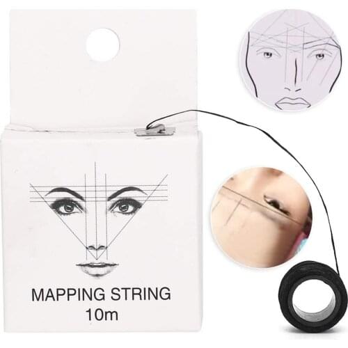 10m Eyebrow Measuring Mapping Pre-Ink String Microblading Eyebow MakeUp Dyeing Liners Thread Semi Permanent Positioning Tool