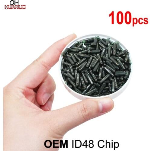 100 PCS, Original OEM ID48 ID:48 Glass Crypto Chip T6 Auto Transponder Car Blank Key Chip