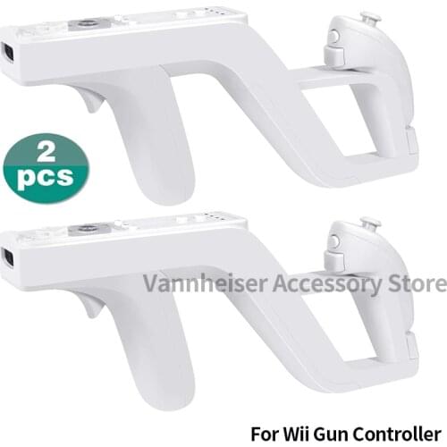 2PCS WII Zapper Gun for Nintendo Wii Remote Controller Shooting Light Zapper Gun Wireless Remote Controller Game Accessories
