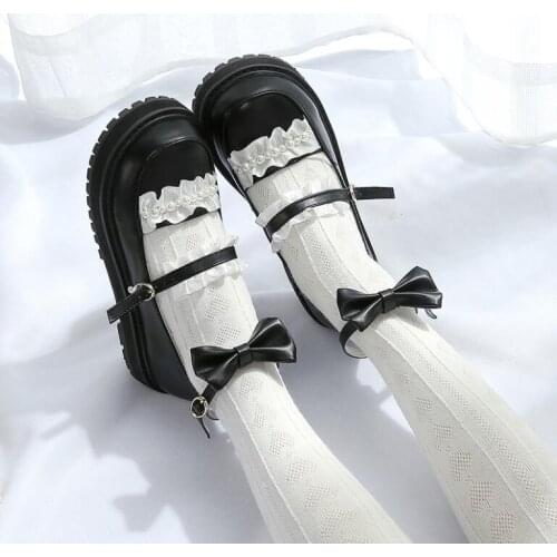 Women 2019 Girl Shoes bow Lolita shoes leather shoes Lovely Japanese Student Soft Girls Board Shoes tbx117