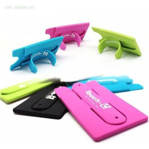 500Pcs/lot Lovely Mini Universal Mobile Phone Holder Portable One Touch Silicone Desk Stand Touch-U for iPhone Samsung Tablet