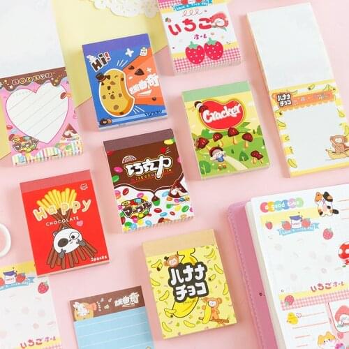 80 pcs/set vendor childhood bag on the back of notepad Memo Pad Notes Memo Notepad cute planner stickers Bookmark Stationery