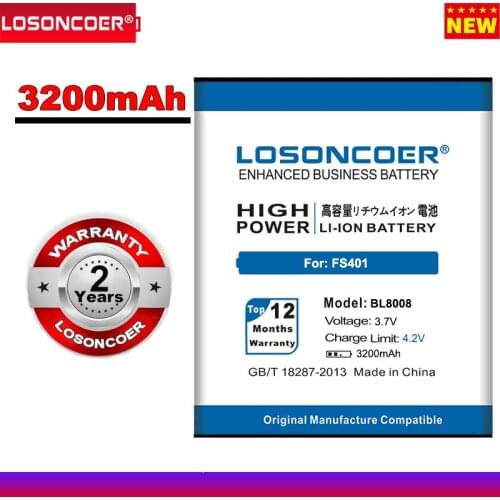 LOSONCOER 3200mAh BL8008 for Fly FS401 Stratus 1 Battery