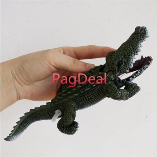 Resin Crocodile Aquarium Ornament Fish Tank Decoration L24CMXW11CMXH3CM Craft Decor Free Shipping