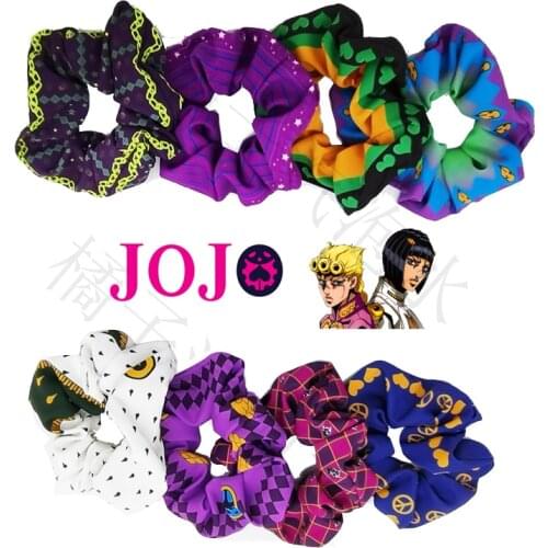 Anime JoJos Bizarre Adventure Bruno Bucciarati Rohan Kishibe Cosplay Hair Accessories Cute Hair ring Double Ponytail Headwear