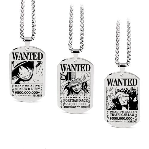 One Piece Necklace Luffy Zoro Robin Ace Cosplay Anime Peripheral Necklaces for Men Women Fashion Pendant Choker Jewelry Gifts