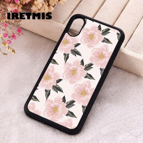 Iretmis 5 5S SE 2020 phone cover cases for iphone 6 6S 7 8 Plus X Xs Max XR 12 MINI Pro Soft Silicone TPU camellia