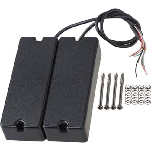 Black 5 String bass Humbucker Pickup For Electric Bass Guitar Pickup (Pack Of 2)