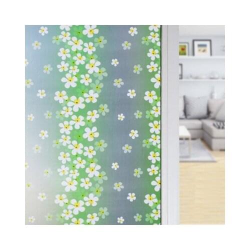 2019 Decorative Lilac Flower window film Stained Window Glass Film Privacy Protection window stickers Home raamstickers decor