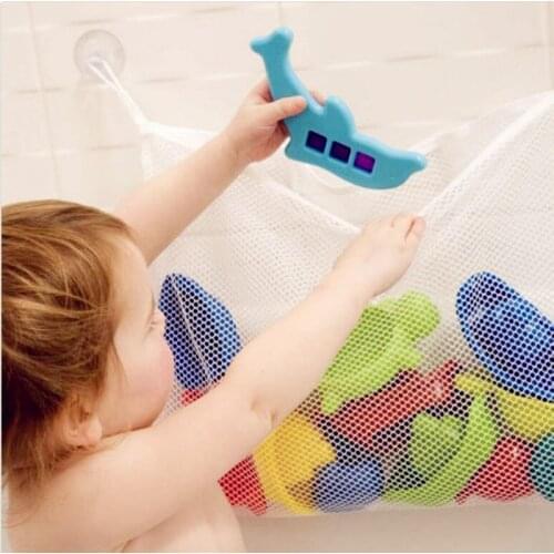 Kids Baby Bath Toys Tidy Storage Suction Cup Bag Baby Bathroom Toys Mesh Bag Organiser Net Material: Polyester Size: 36* 37cm (m