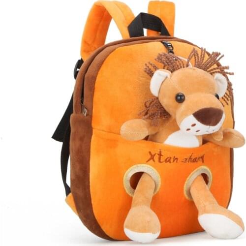 Childrens cartoon animal plush toy backpackChildrens Backpack Cute Parent-child Doll Triceratops Backpack