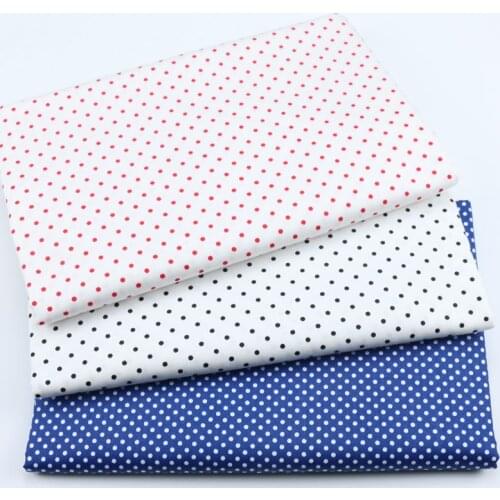160x50cm 2mm Dots Twill Cotton Sewing Fabric, Making Childrens Dress Quilt Sleeping Bag Handmade DIY Cloth