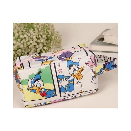 Disney Mickey Stitch Donald Duck Anime Figures Cartoon Product Cosplay Accessories Storage Bag Makeup Unisex Gift