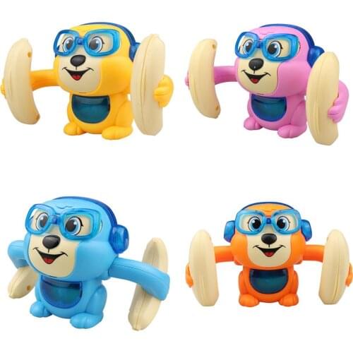 Electric Tumbling Monkey Childrens Toy Voice Control Induction Light Music Dumping Monkey Duck Animal Toys Funny Toy Boy Gift