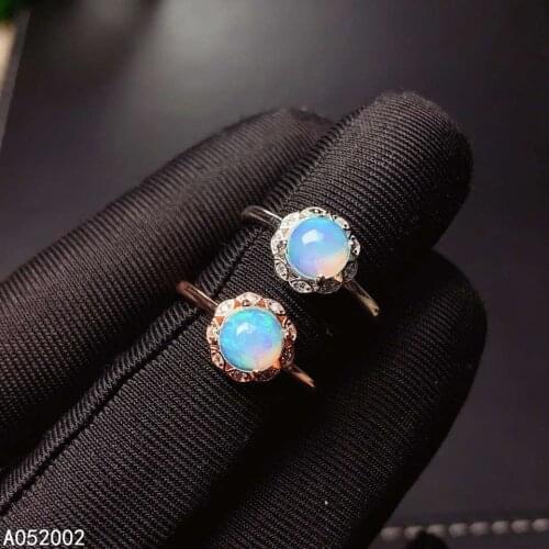 KJJEAXCMY fine jewelry natural opal 925 sterling silver new women gemstone ring support test luxury