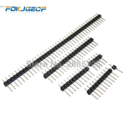 10Pcs 2.54mm Single Row Male 2~40P PCB Board Pin Header Connector Strip Pinheader 2/3/4/5/6/8/10/12/20/40Pin For Arduino