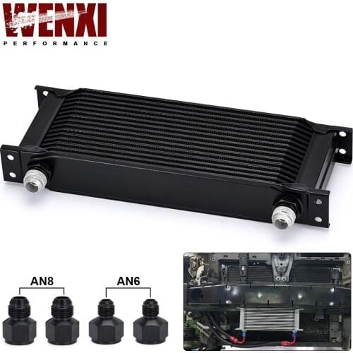 AN10 oil cooler 15rows Aluminum Universal Engine transmission Black WX7015BK