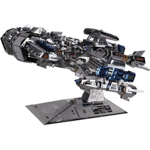 MU 3D Metal Puzzle Star Craft multicolour battlecruiser DIY Laser Cut Jigsaw Model For Adult Educational Toys Desktop decoration
