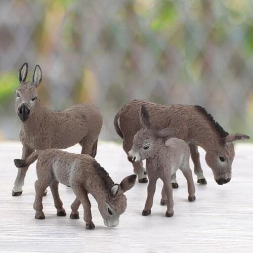 Donkey Model Convenient Delicate Animal Wild Donkey Toy Home Decor Tabletop Ornaments Toddler Early Education Cognition Toys