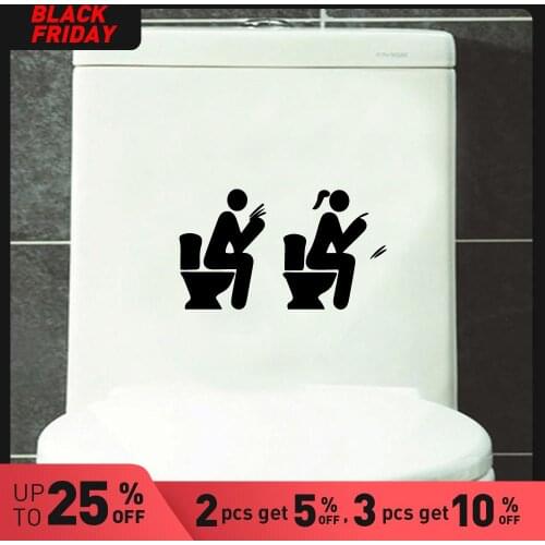 Diy WC Wall Stickers Personalized Creative For toliet Rooms Diy Home Decoration Background Wall Art Decal