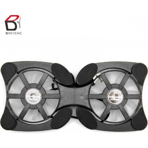 2 USB fan Port Mini Ocus Laptop notebook cooling pad Cooler Cooling Pad Folding Cooler Coller Fan Black Color