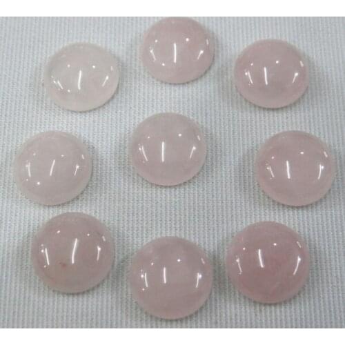 Wholesale 50pcs 16mm natural stone round Quartz crystal cabochon No hole beads for Jewelry making necklace ring accessories