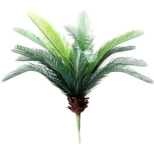 Palm Tree Artificial Flowers Plastic Fake Plant Bouquet for Jungle Party New Apartment Decorations Faux Foliage