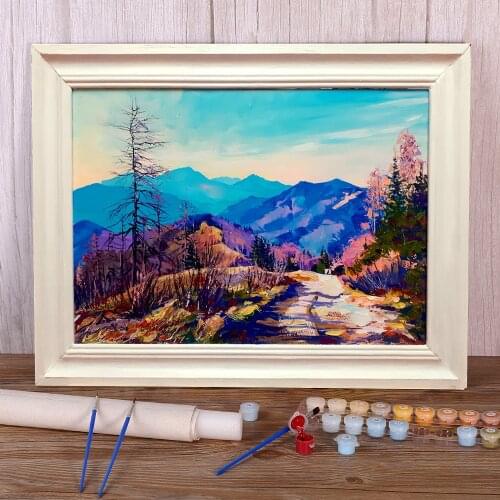 Landscape Sunny Autumn DIY Painting By Numbers Set Acrylic Paints 40*50 Boards By Numbers Decorative Paintings Handiwork