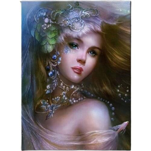 Full Square Round Drill Angel Crystal Rhinestone Cross Stitch Diamond 5D DIY Diamond Painting Embroidery Cartoon Fairy Gift,S39