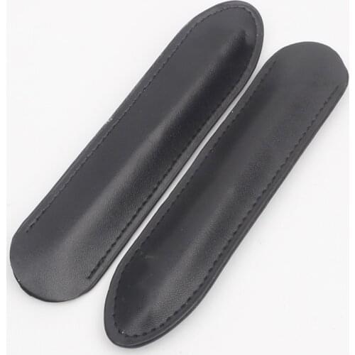 Luxury Leather Pen Bag High End Black Pencil Case Bags Hole Ballpoint Roller Ball Fountain Pens