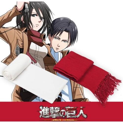 New Anime Shingeki no Kyojin Scarf Fashion School Student Attack on Titan Mikasa Ackerman Cosplay Scarves