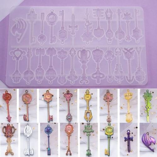 DIY Key Pendant Ornaments Silicone Mold for Uv Epoxy Crystal Resin Jewelry Making Jewelry Tools Resin Mould
