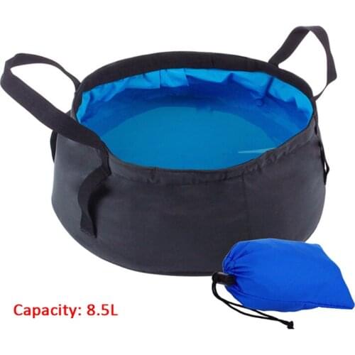 Folding bucket travel camping bucket fishing folding bucket foot bath bucket sink vegetable basket hot spring foot bath bucket#W