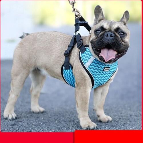 Dog Harness with Leash Dog Collar Adjustable Vest Walking Soft Breathable Collar Pet Accessories for Small Medidum Large Pets