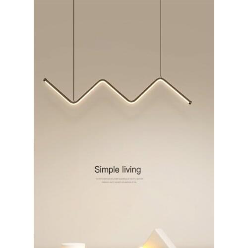 Modern Minimalist Led Chandelier White/Black Dining Room Living Room Nordic Model Room Shopping Mall Study Creative Cafe Office