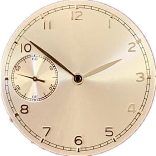 0.4mm Ultra Thin 37mm Watch Dial With Hands for ETA 6497 ST3600 Movement Replacement Accessories White+Silver