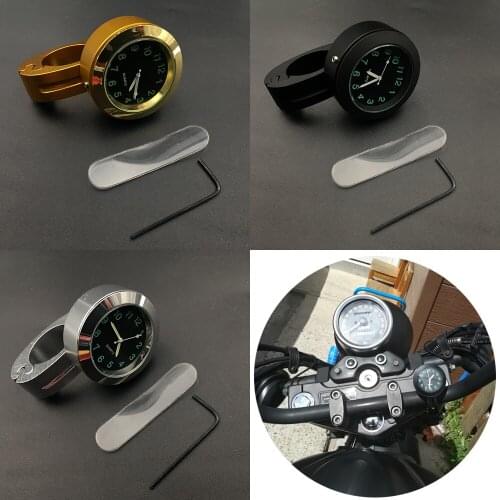 Universal Motorcycle Handlebar Hand Grip Bar Mount Dial Clock Watch Waterproof Motor Bike Digital Clocks Motorcycle Accessories