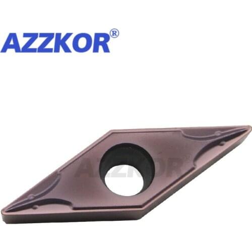 VBMT1604-TM NT205 External Turning Tool Inserts CNC Center Lathe For Stainless Steel Maching AZZKOR Ceramic Carbide Blades 10pcs