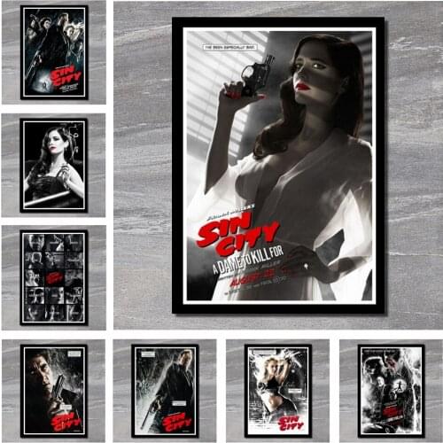 Perfect JL Sin City Quentin Tarantino Movie Hot Art Painting Classic Movie Poster Wall Stickers