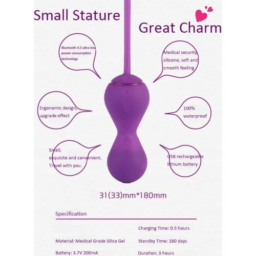 Vibrating Smart Kegel Exercise Balls Vaginal Dumbbell Trainer Vagina Tighten Exercise Eggs Sex Toys for Woman Magic Kegel Master